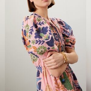 New Farm Rio "Seashell Tapestry Pink" Mini-Dress, Sz S